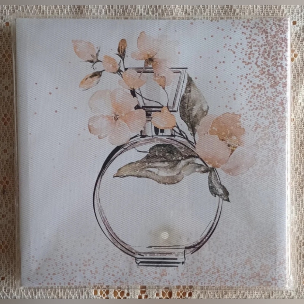 Special Moments Floral Wall Canvas Art in Pink and Cream